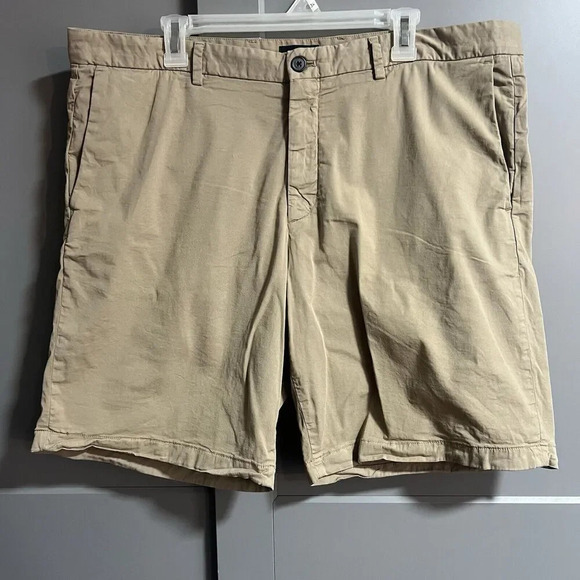 Theory Mens Zaine SWS Patton 8" Inseam Flat Front Chino Shorts Brown Size 40 - Picture 1 of 5